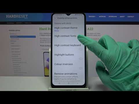 How to Activate High Contrast Text on SAMSUNG Galaxy A22