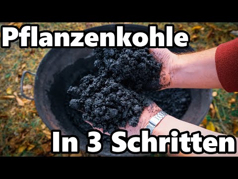 Pflanzenkohle in 3 SCHRITTEN selber herstellen (für Terra Preta) 🔥