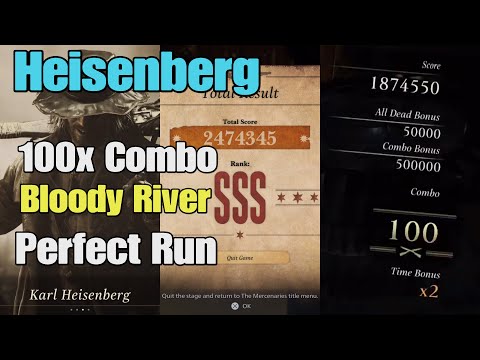Resident Evil Village DLC Heisenberg 100x Combo Bloody River Perfect Run SSS Rank New Mercenaries