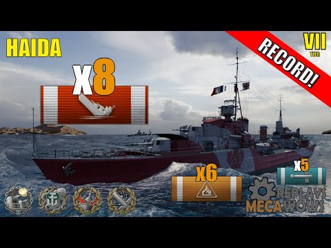 Haida 8 Kills & 145k Damage | World of Warships Gameplay