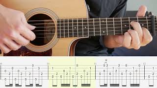 Restless Wind - Passenger - Guitar Tutorial + TABS on screen