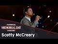 Scotty McCreery performing on the 2017 National Memorial Day Concert