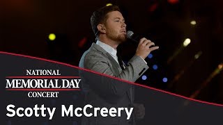 Scotty McCreery performing on the 2017 National Memorial Day Concert