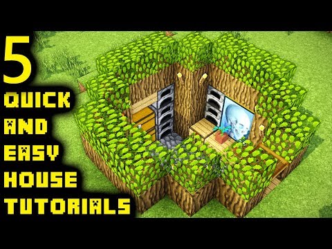 TheNeoCubest - 5 Minecraft Survival House Tutorials (How to Build)
