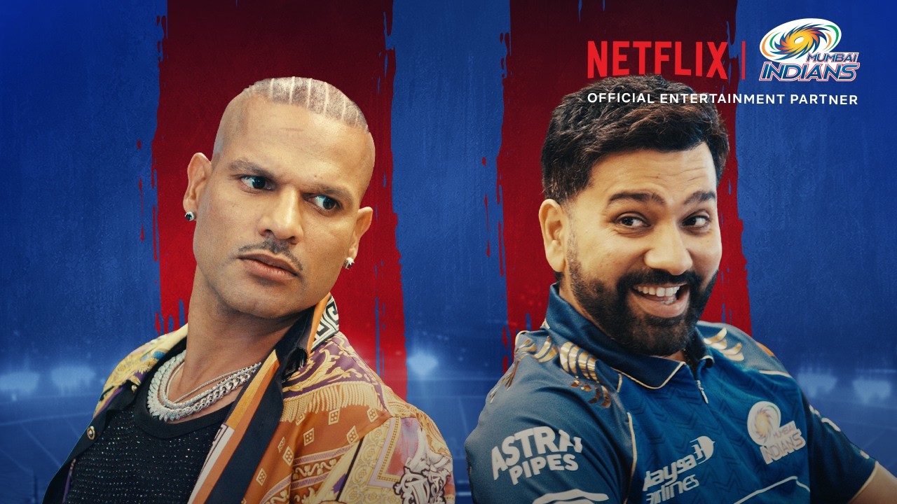 Rohit Sharma & Shikhar Dhawan = Do Bhai, both Serial Chillers 🤭📺🍿 | Mumbai Indians x Netflix
