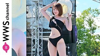 千鶴えま、大人セクシーなブラック変形水着でランウェイに登場！＜TREND GIRLS 撮影会 2024＞