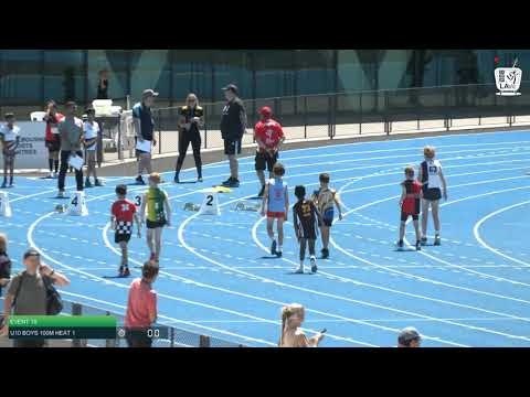 U10 Boys 100m Heat 1: 2021 State Combined Events Championships // LAVicTV