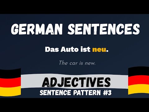 Learn German: Adjectives for Beginners | Sentence Pattern 3