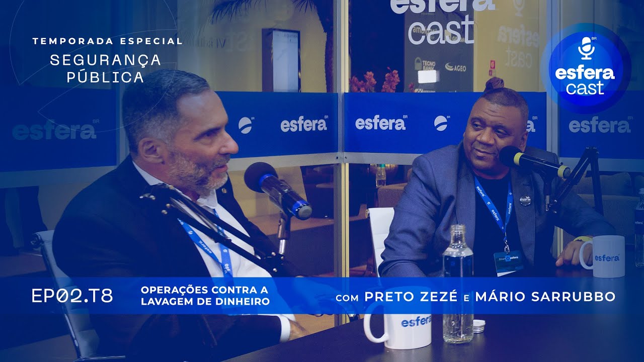 EsferaCast T08E02 | Operações contra a lavagem de dinheiro, com Preto Zezé e Mário Sarrubbo
