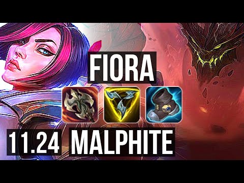 FIORA vs MALPHITE (TOP) | 2.5M mastery, 8 solo kills, 300+ games | NA Master | 11.24