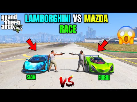 LAMBORGHINI SIAN VS MAZDA FURAI RACE | TECHNO GAMERZ | GTA V GAMEPLAY #62