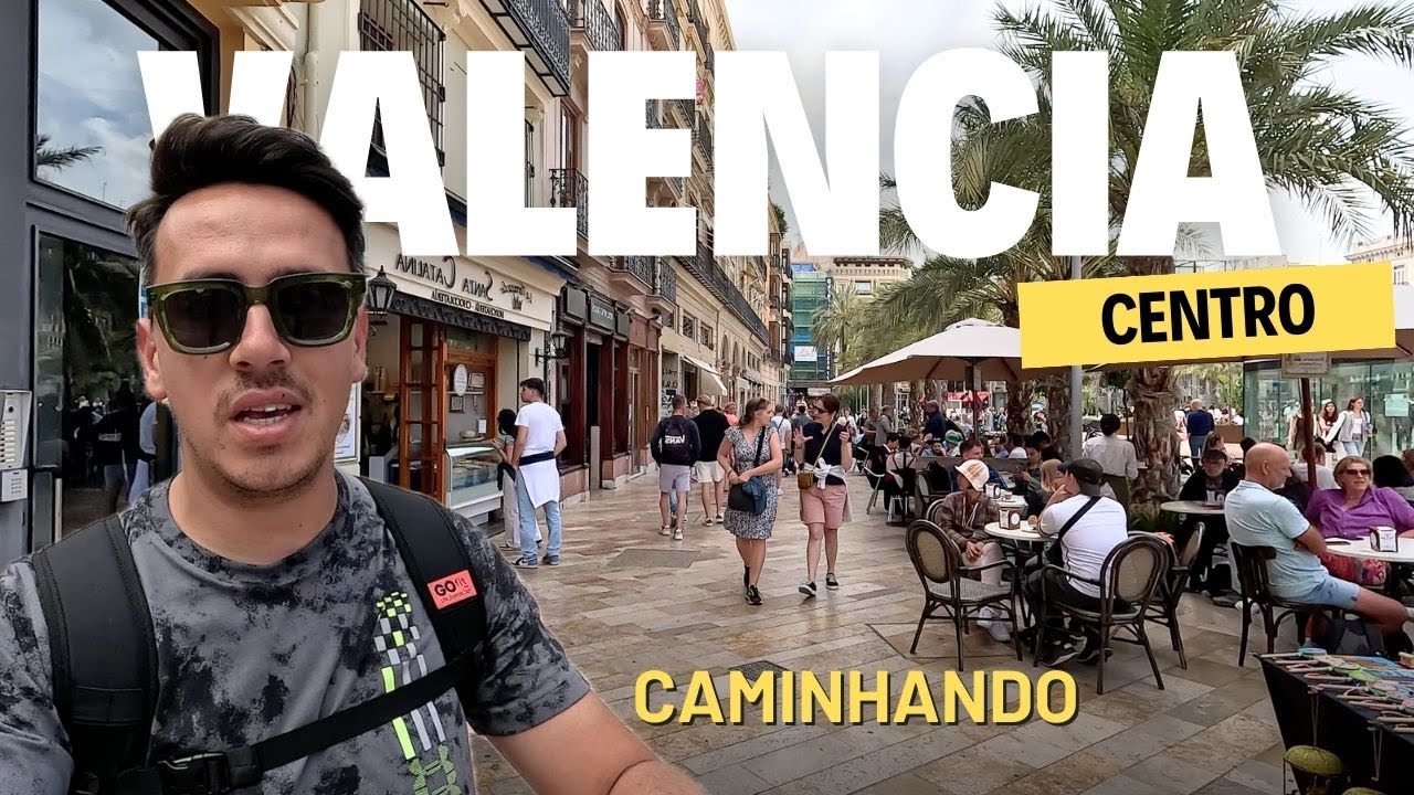 CAMINHANDO PELO CENTRO DE VALENCIA na ESPANHA