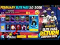 FEBRUARY ELITE PASS 3 0 RETURN JANUARY FEBRUARY BOOYAH PASS 2026 NEXT BOOYAH PASS FREE FIRE