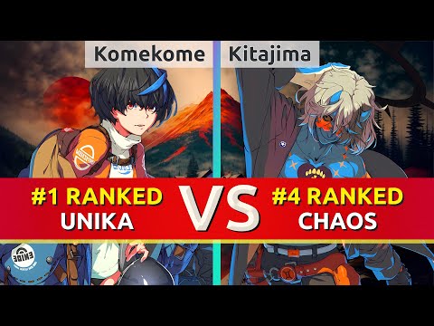 GGST ▰ Komekome (#1 Ranked Unika) vs Pomeranian Kitajima (#4 Ranked Chaos). High Level Gameplay