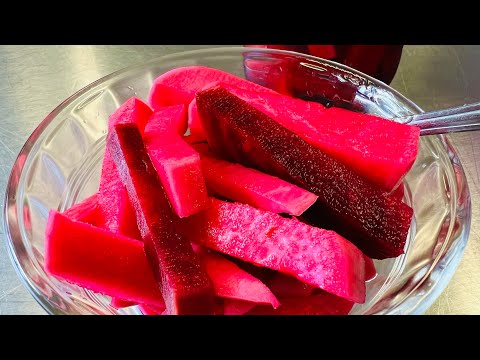 Middle Eastern PICKLED TURNIPS with Beet Recipe from Chef Victoria Love