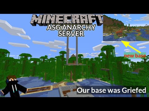 minecraft!!! Asg anarchy Server!! my base was griefed!! @AS12YT