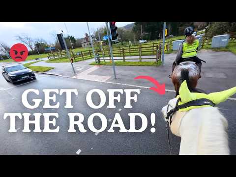 Get that HORSE - OFF the ROAD! Go-Pro POV view