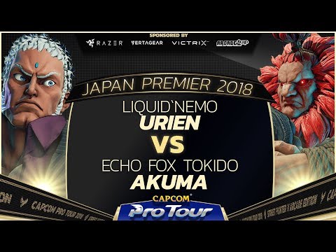 Liquid`Nemo (Urien) vs Echo Fox Tokido (Akuma) - Japan Premier Losers Finals - CPT 2018