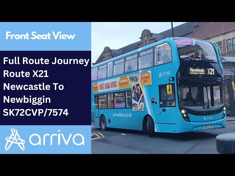 Full Route Journey | Arriva Northumbria Route X21 - Newcastle to Newbiggin | SK72CVP/7574