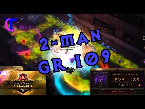 Diablo III Season 18 - 2man Greater Rift 109 (Wizard-Monk)