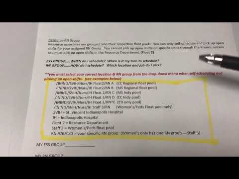 St Vincent Resource Kronos Self Scheduling