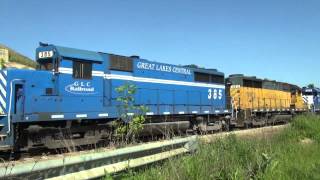 preview picture of video 'Great Lakes Central Railroad at Durand Michigan'