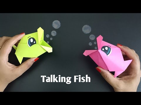Origami Talking Fish | How To Make Paper 3d Fish | Talking Fish From Paper Craft | Origami Toy