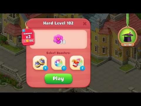 Gardenscapes Level 102 Walkthrough "No Boosters Used"