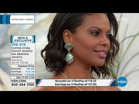 Connie Craig Carroll Jewelry Isla 18" Abalone Drop Neckl...