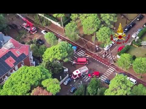 Nubifragio Milano Marittima e Cervia, le riprese dall'elicottero dei Vigili del Fuoco