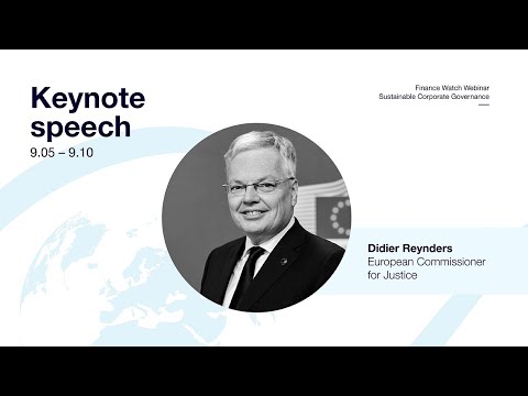 Keynote speech, Didier Reynders - Webinar: Sustainable corporate governance, Finance Watch