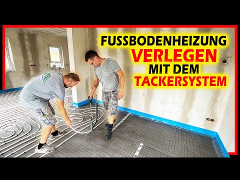 Fußbodenheizung verlegen - Tackerplatte / Tackersystem / Tackermontage | Home Build Solution