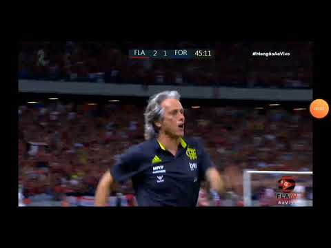 Jorge Jesus (mister) homenageia CR7 em jogo FLAMENGO x FORTALEZA.