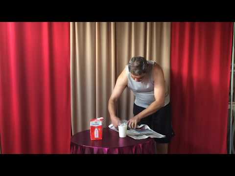 Magica do copo com leite