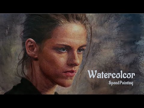 watercolcor portrait painting - Emma Watson