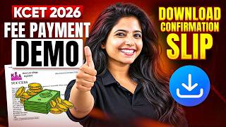 🔴 LIVE DEMO | KCET 2026 Fee Payment & Confirmation Slip Download | KEA Round 2 Admission Process