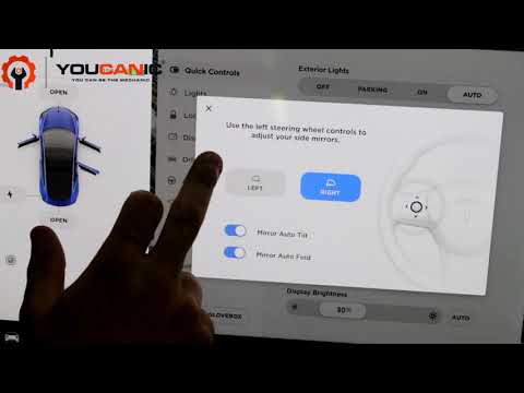 Tesla Model S/X/Y – How to Adjust Your Side Mirrors and Steering Wheel