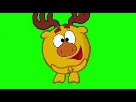 Футаж Лосяш из Смешариков/на зелёном фоне/ хромакей