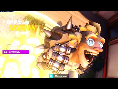Insane Junkrat gameplay on Hanamura by Aquamarine! [ Overwatch Season 30 Top 500 ]