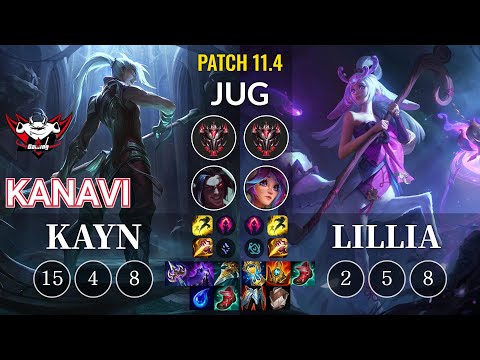 JDG Kanavi Kayn vs Lillia Jungle - KR Patch 11.4
