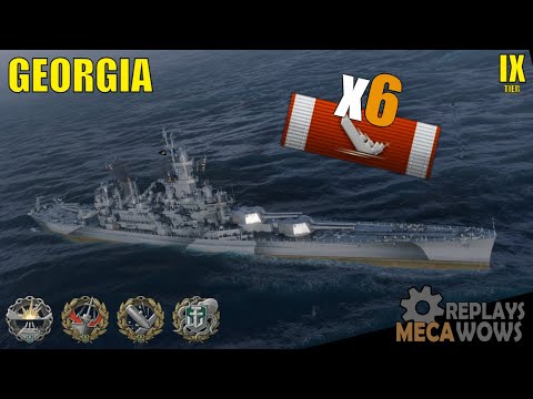 Battleship Georgia 6 Kills & 159k Damage | World of Warships Gameplay