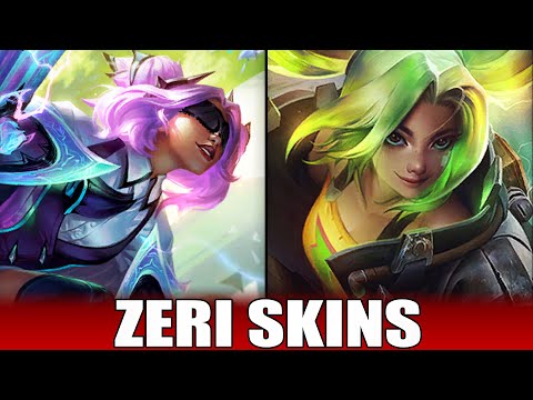 ZERI SKINS 2022 | All Zeri Skins Including Withered Rose Zeri