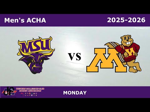 Mankato State Mavericks vs UM Gophers | Game 1 | ACHA MD2 | College Hockey | 2025-2026