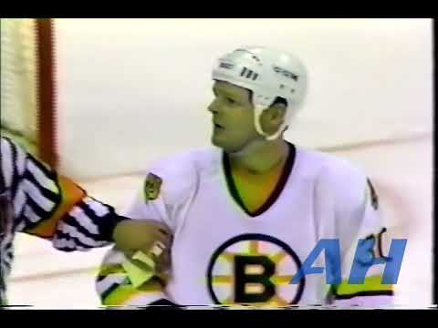 NHL Nov. 3, 1990 Boston Bruins v Buffalo Sabres (R) Chris Nilan v Pierre Turgeon (R)