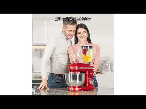 VIVOHOME Silver 660W 10 Speed 6 Quart Tilt-Head Stand Mixer and Silver 6 in 1 Stand Mixer 8.5 Quart Electric Tilt-Head with Meat Grinder Blender Pasta Maker video review thumbnail