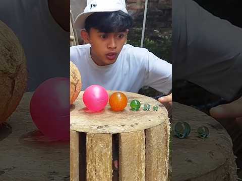 main kelereng kecil sampai yang besar😯 #kelereng #mainan #shorts