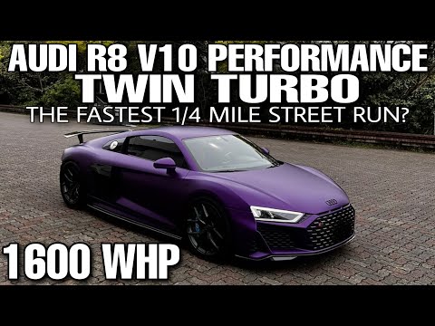 1600WHP Audi R8 V10 Performance TWIN TURBO | INSANE from 0-284 Km/h | 0-176 mph
