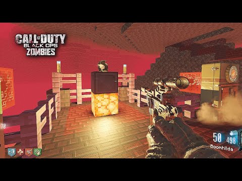 THE FLOOR IS LAVA MINECRAFT ZOMBIES CUSTOM MAP |  BLACK OPS 3 ZOMBIES