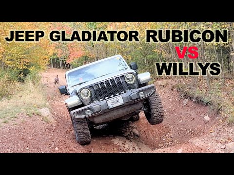 Jeep Gladiator Rubicon vs Willys 2022 Comparison Off Road 4x4 MidSize Pickup Trucks
