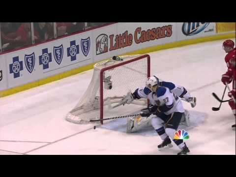 David Perron Henrik Zetterberg battle lulz April 7 2013 St. Louis Blues vs Detroit Red Wings NHL